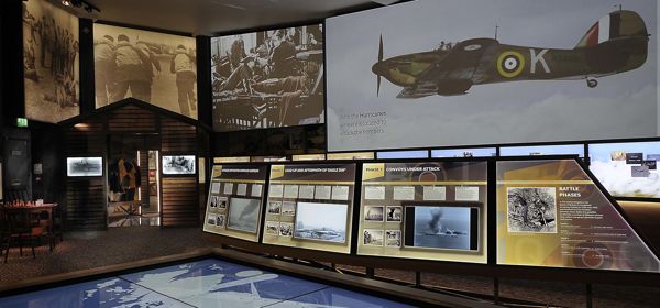 Interactive displays at the Battle of Britain Memorial