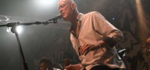 Photo of a member of the band Dreadzone playing live