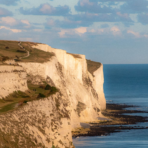 Chalk cliff face of the White Cliffs of Dover 