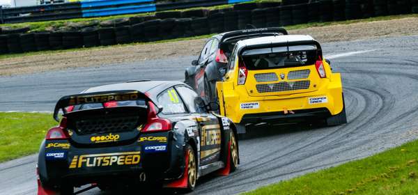 Picture of racing rallycross cars