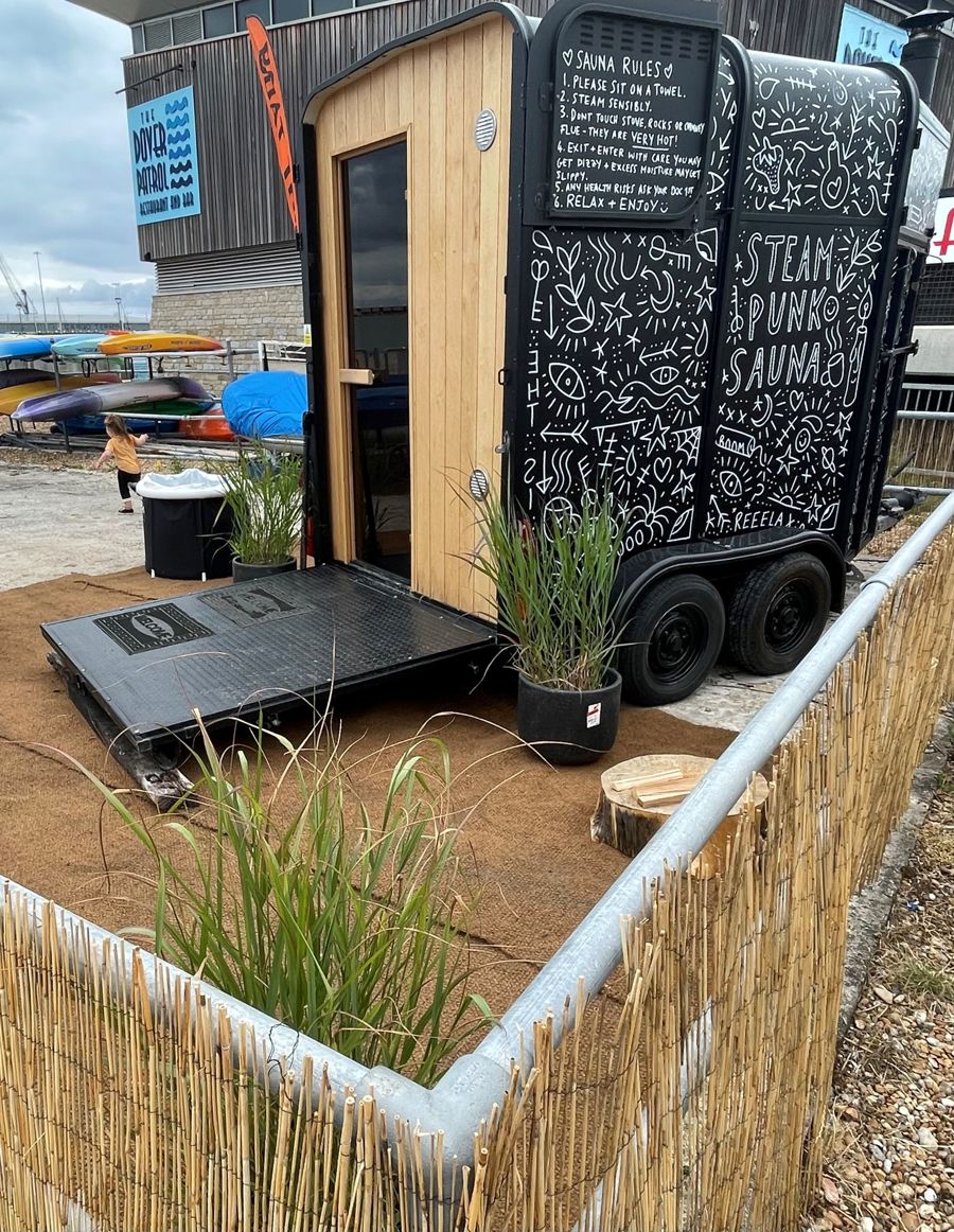 Steam Punk Sauna on Dover seafront