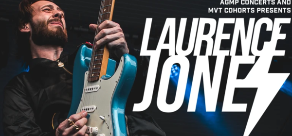 Poster advertising the guitarist Laurence Jones at The Booking Hall in Dover.